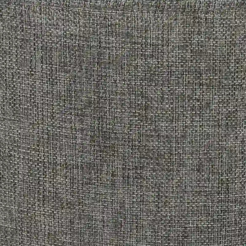 Repose-pieds/Pouf rond moderne en tissu de lin Adeco
