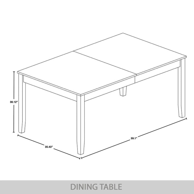 Tavolo da pranzo in legno CraftPorch Minimalist Timeless - N/A