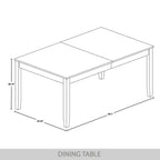 Tavolo da pranzo in legno CraftPorch Minimalist Timeless - N/A