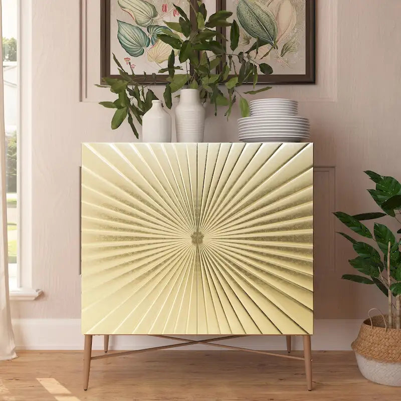 Meuble de rangement d'appoint Clihome vintage en bois à 2 portes pour équipement multimédia