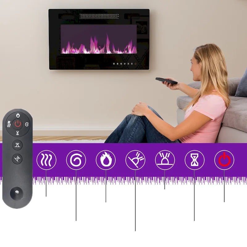 Centro di intrattenimento con inserto camino e centro multimediale elegante