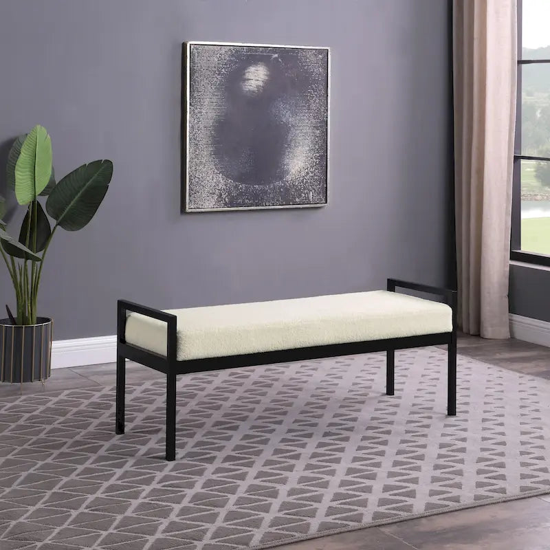 Panca moderna in metallo HomePop