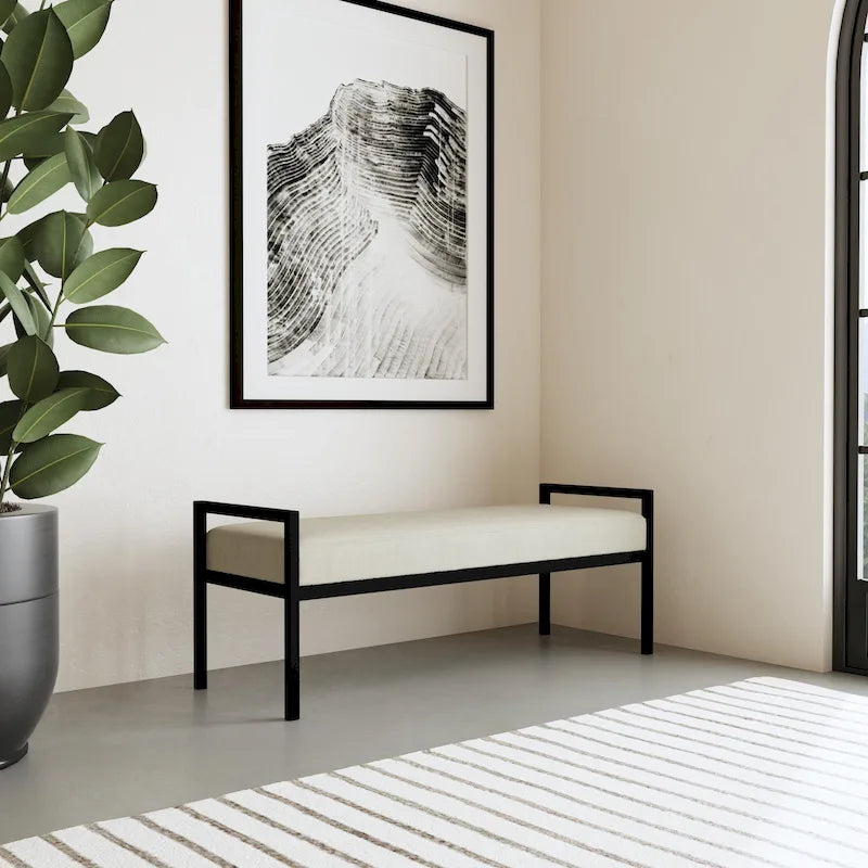 Panca moderna in metallo HomePop