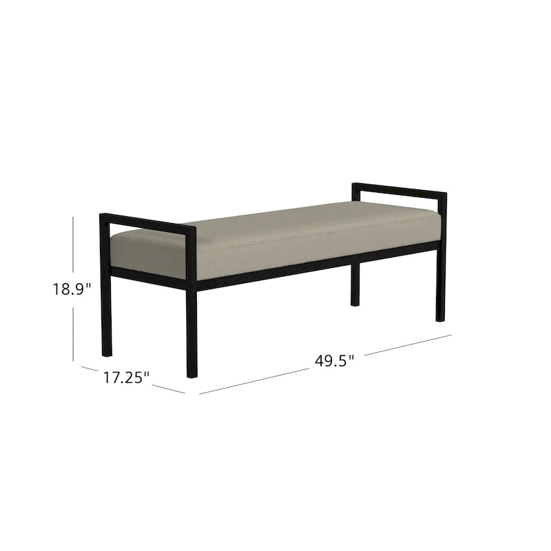 Panca moderna in metallo HomePop