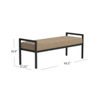 Panca moderna in metallo HomePop