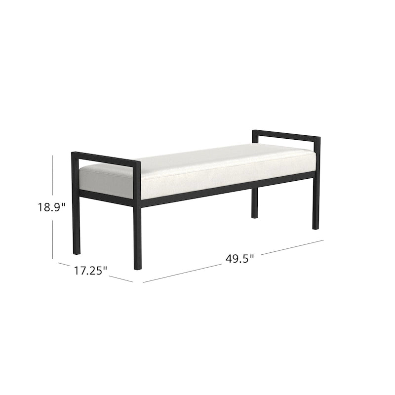 Panca moderna in metallo HomePop