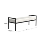 Panca moderna in metallo HomePop