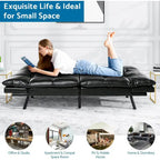 Divano Letto Futon, Divano Trasformabile Moderno con Braccioli Regolabili per Monolocale, Ufficio, Appartamento, Soggiorno Compatto