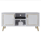 Meuble TV console CraftPorch élégant, moderne, pieds en métal doré