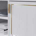 Meuble TV console CraftPorch élégant, moderne, pieds en métal doré