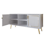 Meuble TV console CraftPorch élégant, moderne, pieds en métal doré