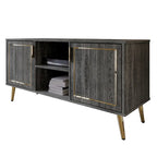 Meuble TV console CraftPorch élégant, moderne, pieds en métal doré