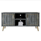 Meuble TV console CraftPorch élégant, moderne, pieds en métal doré