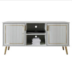 Meuble TV console CraftPorch élégant, moderne, pieds en métal doré