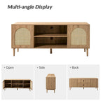 Mobile TV moderno in rattan Uirico con ante a pressione di HULALA HOME