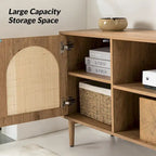 Mobile TV moderno in rattan Uirico con ante a pressione di HULALA HOME