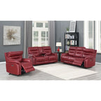 Set reclinabile elettrico in pelle a grano superiore a 3 pezzi Ferndale di Steve Silver