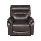 Set reclinabile elettrico in pelle a grano superiore a 3 pezzi Ferndale di Steve Silver