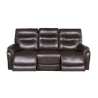Set reclinabile elettrico in pelle a grano superiore a 3 pezzi Ferndale di Steve Silver