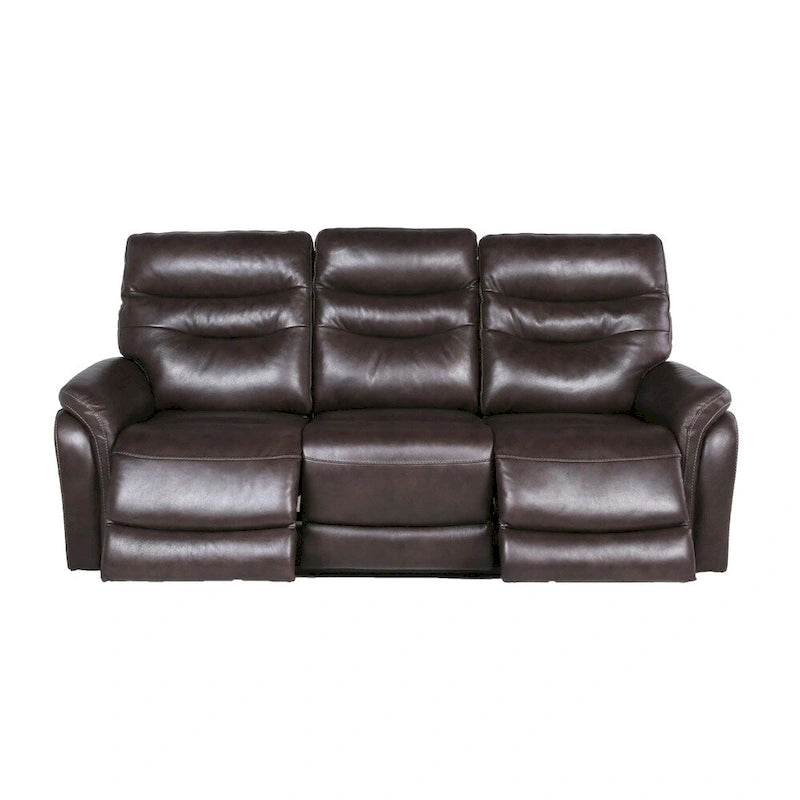 Set reclinabile elettrico in pelle a grano superiore a 3 pezzi Ferndale di Steve Silver