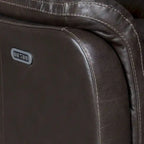 Set reclinabile elettrico in pelle a grano superiore a 3 pezzi Ferndale di Steve Silver