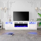 Meuble TV électrique de 36 po avec foyer, centre de divertissement et console TV pour téléviseurs jusqu'à 80 po, chauffage d'appoint moderne pour salon