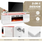 Meuble TV électrique de 36 po avec foyer, centre de divertissement et console TV pour téléviseurs jusqu'à 80 po, chauffage d'appoint moderne pour salon