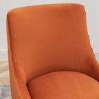 Chaise de salle à manger ou chaise de coiffeuse SEYNAR Modern Glam en velours plissé bouclé, lot de 4 avec poignée arrière