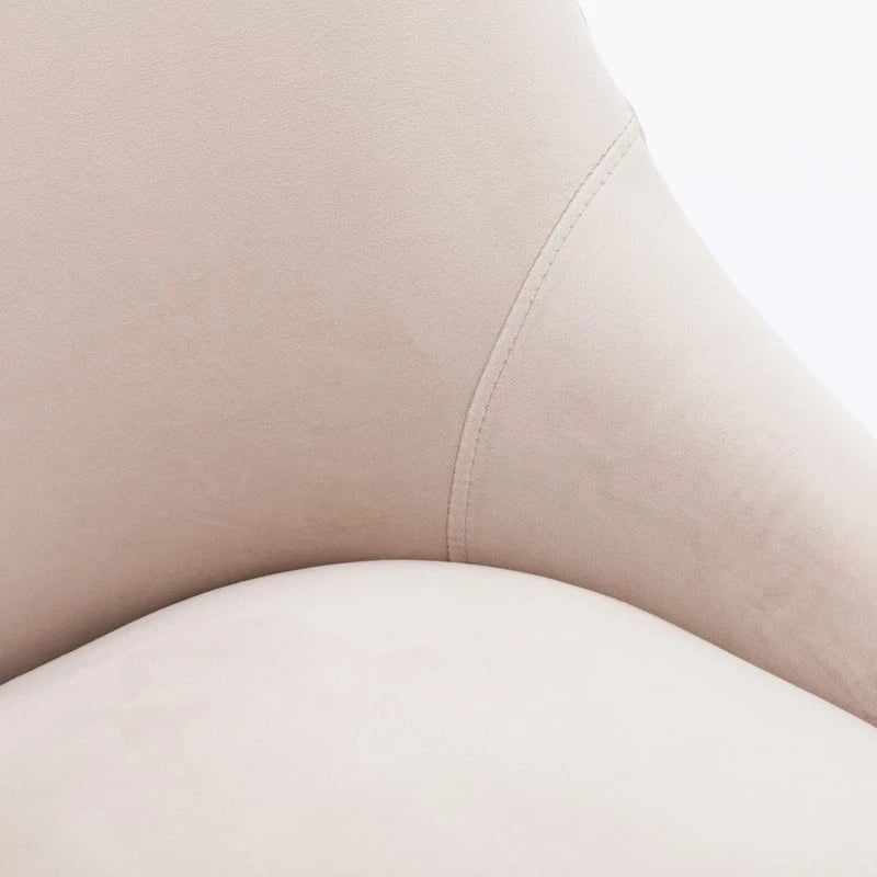 Chaise de salle à manger ou chaise de coiffeuse SEYNAR Modern Glam en velours plissé bouclé, lot de 4 avec poignée arrière