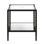 Table d'appoint carrée large Hera 20 avec étagère miroir