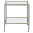 Table d'appoint carrée large Hera 20 avec étagère miroir