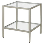 Table d'appoint carrée large Hera 20 avec étagère miroir