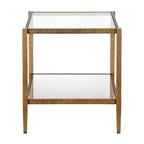 Table d'appoint carrée large Hera 20 avec étagère miroir