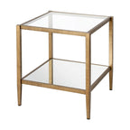 Table d'appoint carrée large Hera 20 avec étagère miroir