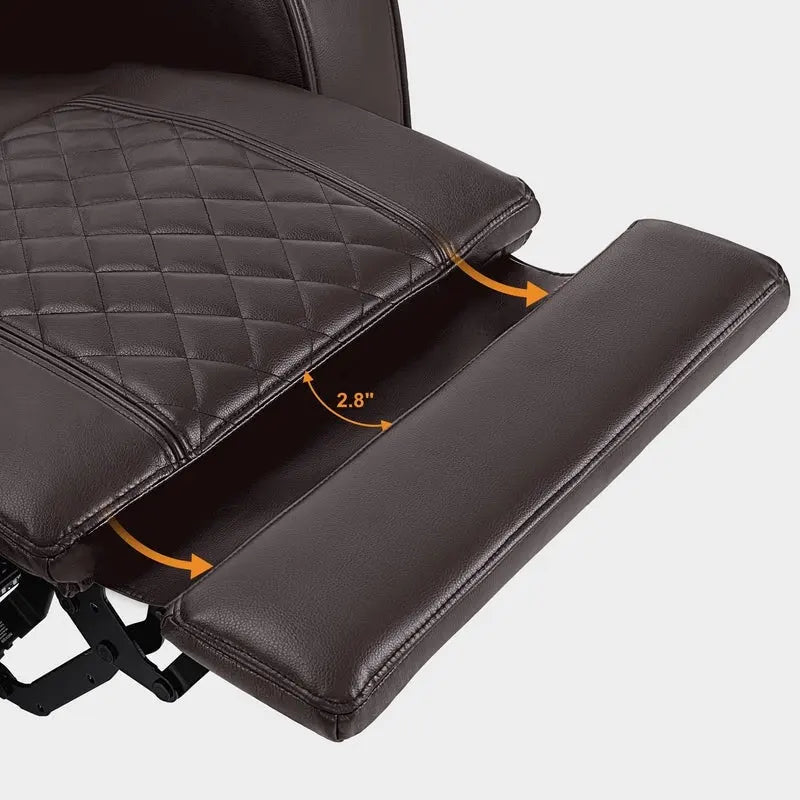 MCombo Canapé inclinable électrique avec appuie-têtes réglables, sièges de cinéma maison avec rangement dans les accoudoirs, similicuir HTS470