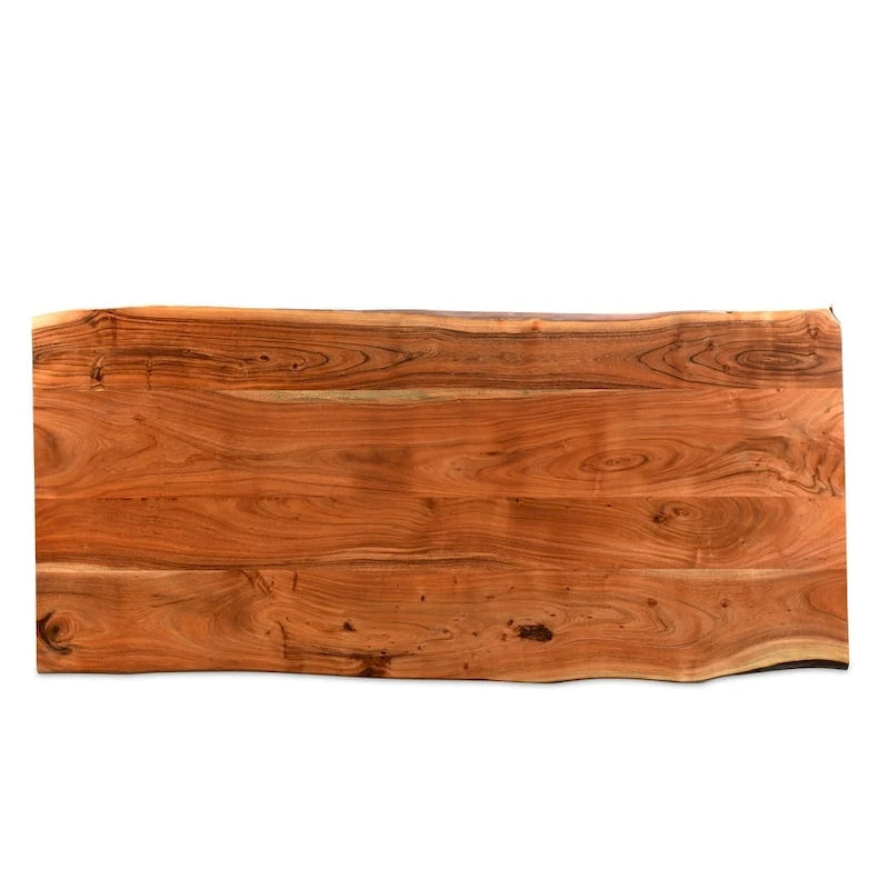 Timbergirl Tavolo da pranzo in legno massello con bordo naturale