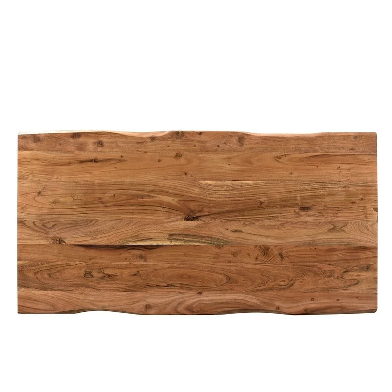 Timbergirl Tavolo da pranzo in legno massello con bordo naturale
