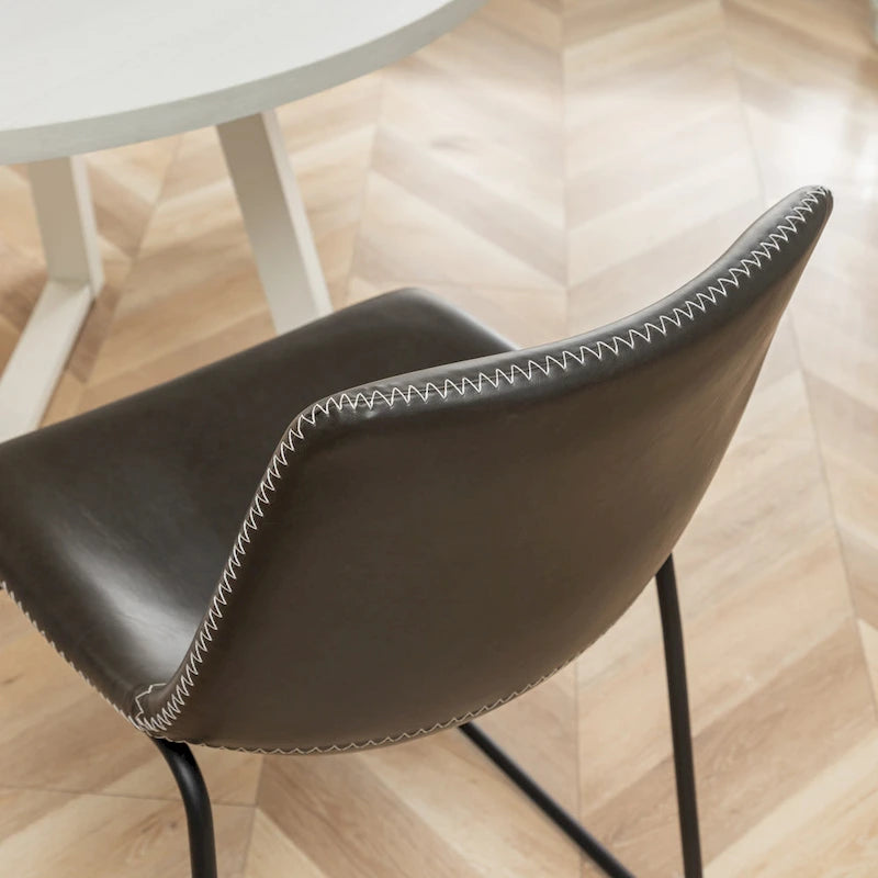 Roundhill Furniture Varna, Set da pranzo rotondo da 5 pezzi, tavolo da pranzo con base a cavalletto e 4 sedie