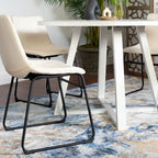Roundhill Furniture Varna, Set da pranzo rotondo da 5 pezzi, tavolo da pranzo con base a cavalletto e 4 sedie