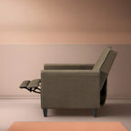 Poltrona Reclinabile Pushback per Home Theater - Poltrona Reclinabile Compatta con Braccioli e Poggiapiedi Regolabile, Ideale per Piccoli Spazi