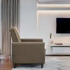 Poltrona Reclinabile Pushback per Home Theater - Poltrona Reclinabile Compatta con Braccioli e Poggiapiedi Regolabile, Ideale per Piccoli Spazi