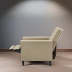 Poltrona Reclinabile Pushback per Home Theater - Poltrona Reclinabile Compatta con Braccioli e Poggiapiedi Regolabile, Ideale per Piccoli Spazi