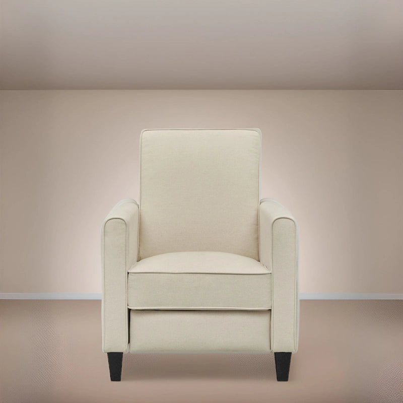 Poltrona Reclinabile Pushback per Home Theater - Poltrona Reclinabile Compatta con Braccioli e Poggiapiedi Regolabile, Ideale per Piccoli Spazi