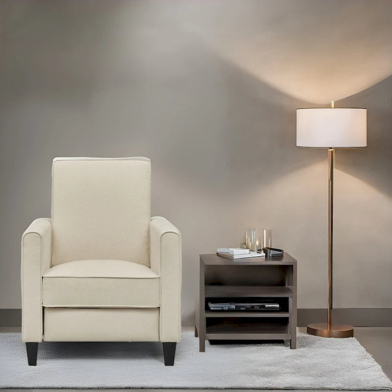 Poltrona Reclinabile Pushback per Home Theater - Poltrona Reclinabile Compatta con Braccioli e Poggiapiedi Regolabile, Ideale per Piccoli Spazi