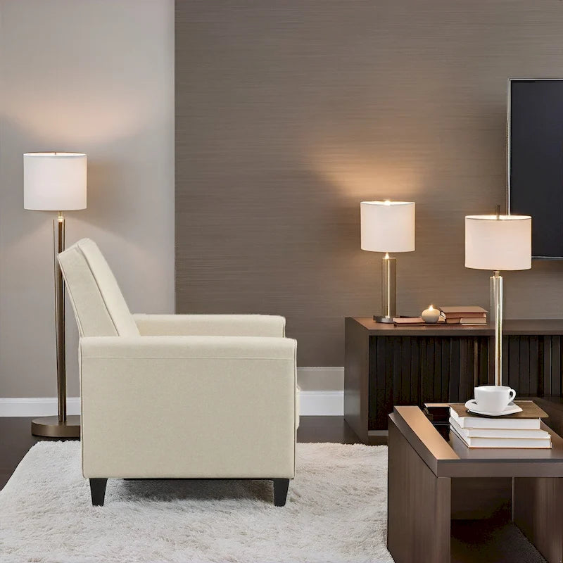 Poltrona Reclinabile Pushback per Home Theater - Poltrona Reclinabile Compatta con Braccioli e Poggiapiedi Regolabile, Ideale per Piccoli Spazi