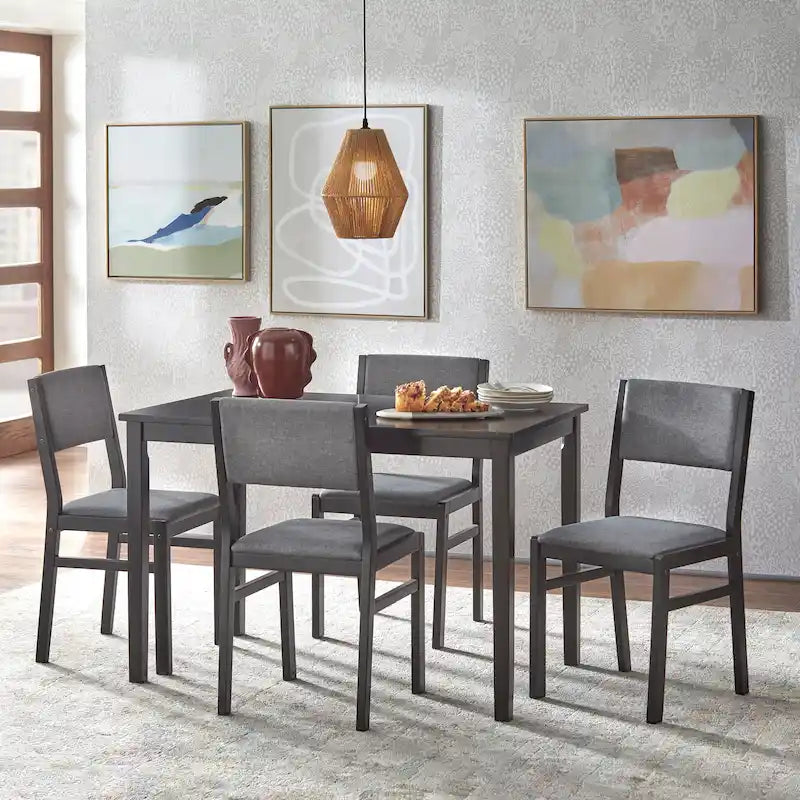Set da pranzo Simple Living Jules 5 pezzi in legno massello