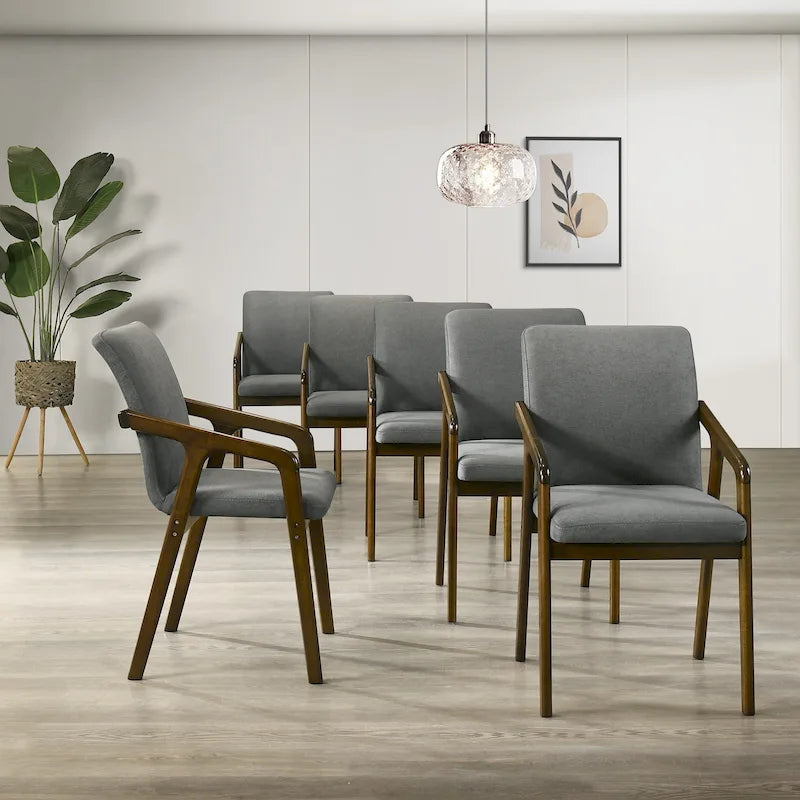 CraftPorch Sedia da pranzo imbottita rustica semplice (set da 6)
