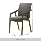 CraftPorch Sedia da pranzo imbottita rustica semplice (set da 6)