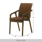 CraftPorch Sedia da pranzo imbottita rustica semplice (set da 6)