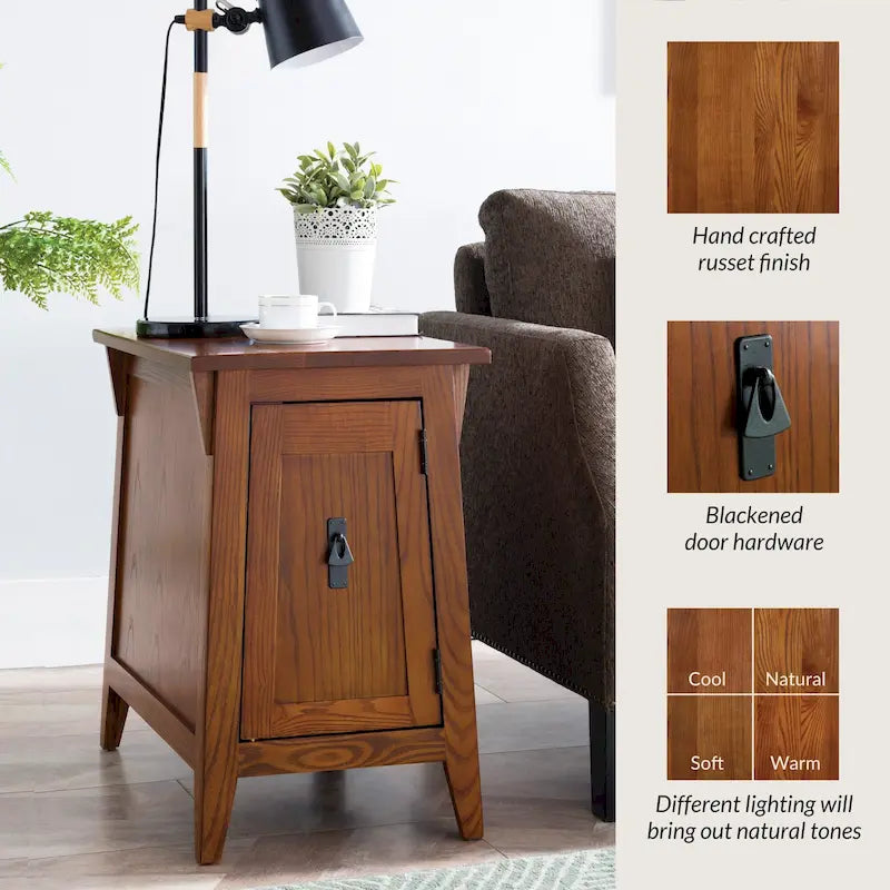Tavolino Contenitore Leick Home Mission Tradizionale in Legno Massello